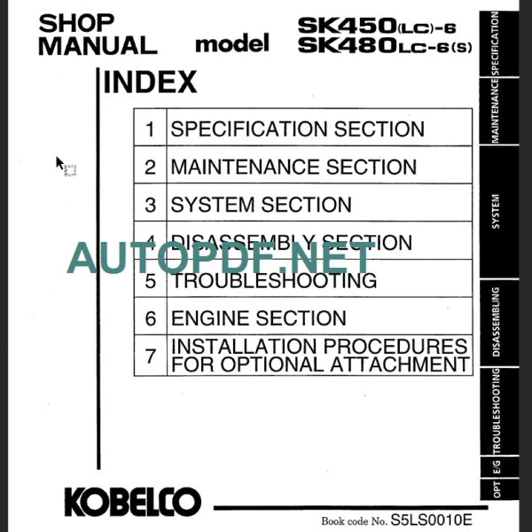 SK450LC-6 SHOP Manual