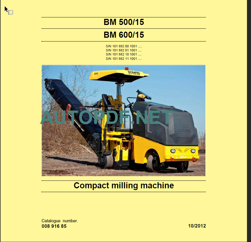 BM 500-15 Service Manual