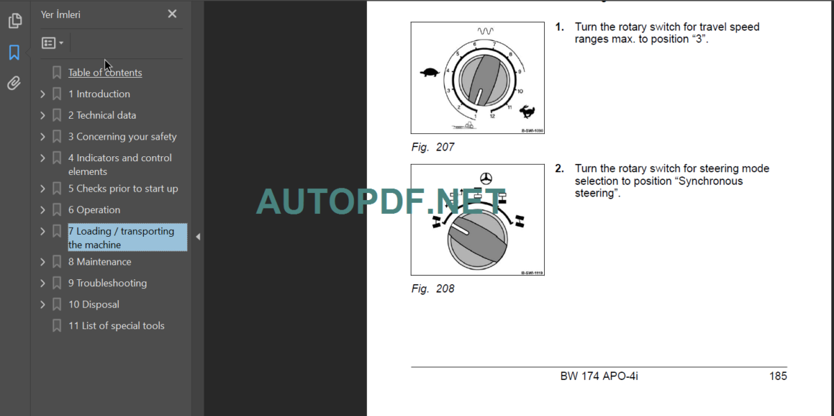 BW 174 APO-4i Operating Maintenance Instruction