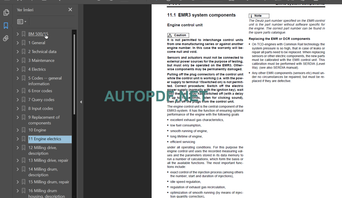 BM 500-15 Service Manual