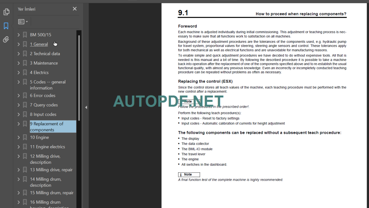 BM 600-15 Service Manual