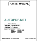 SK80MSR-1E-SK80CS-1E PARTS MANUAL