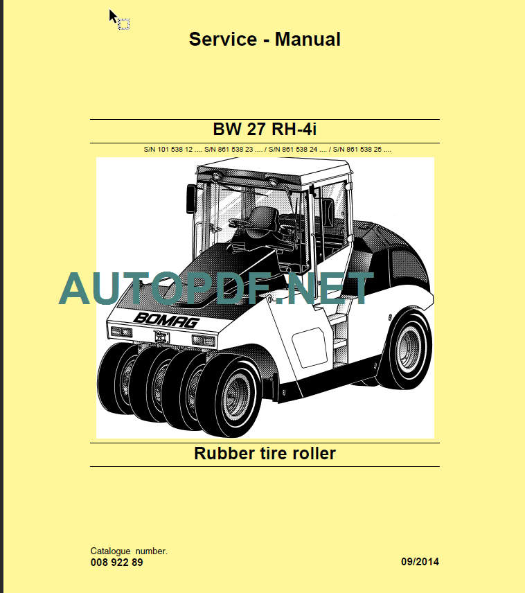 BW 27 RH-4i Service Manual