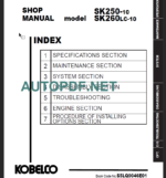 SK250-SK260LC-10 Shop Manual