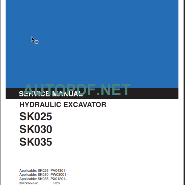 SK030 SERVICE MANUAL