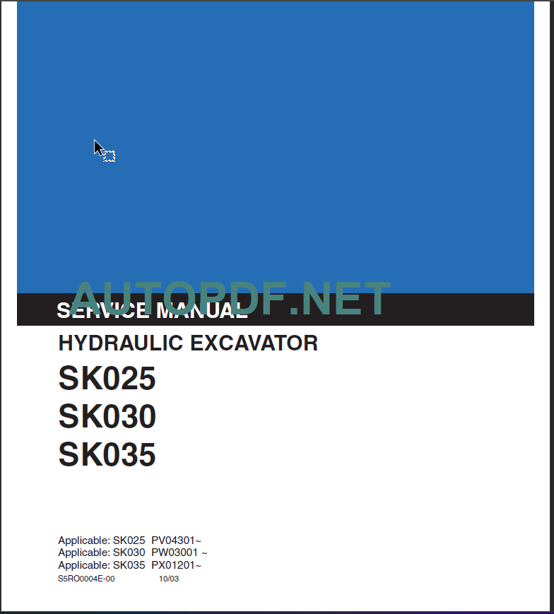 SK030 SERVICE MANUAL