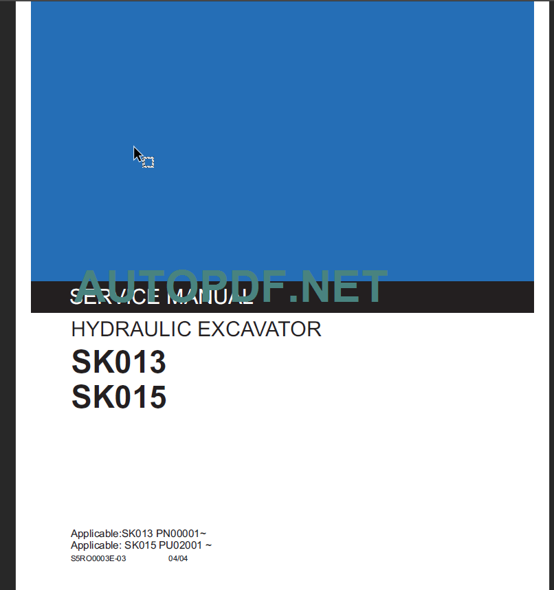 SK013 SERVICE MANUAL