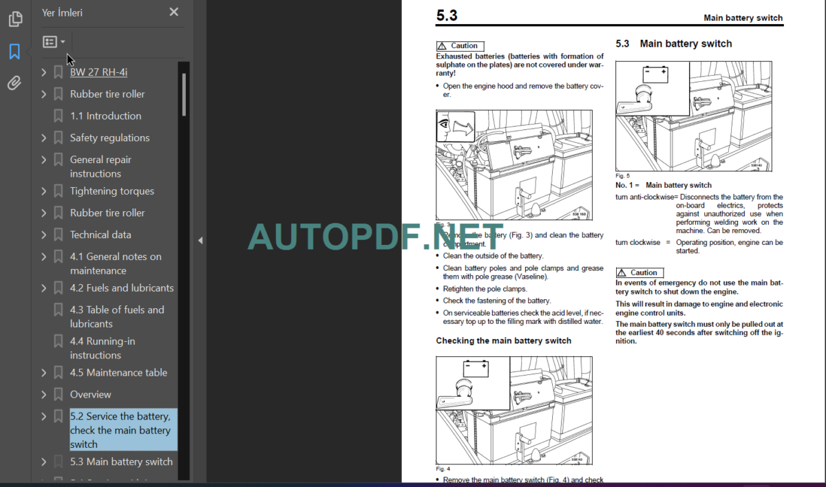 BW 27 RH-4i Service Manual