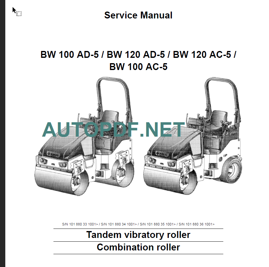 BW 190 202 AD-ADO-5 Service Manual