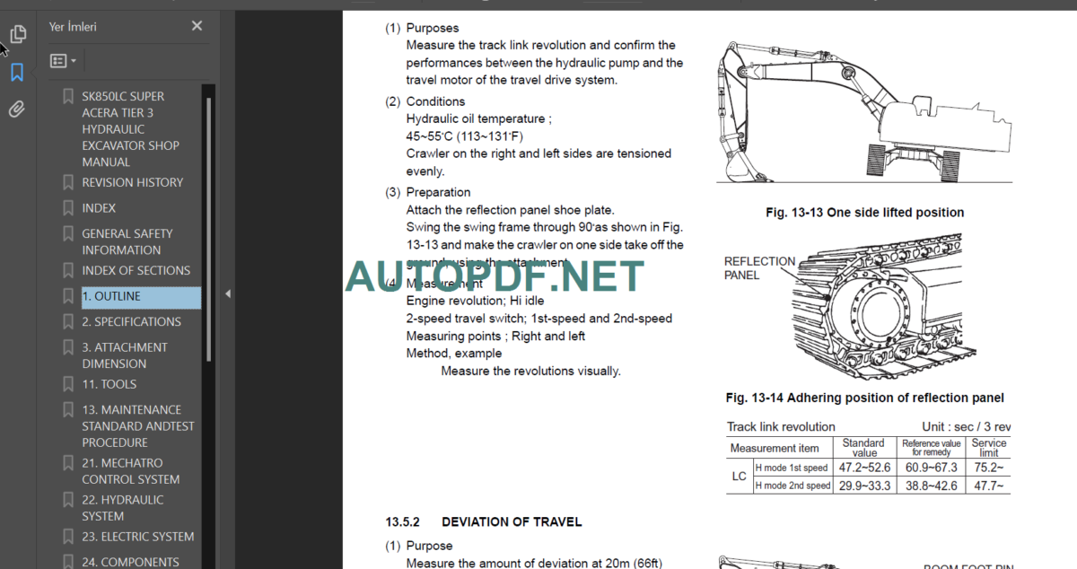 SK850LC SUPER ACERA TIER 3 SHOP MANUAL