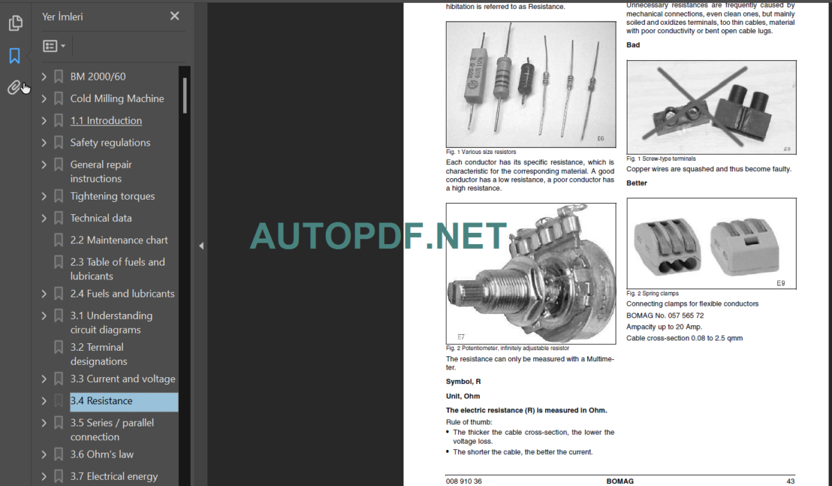 BM 2000-60 Cold Milling Machine Service Manual