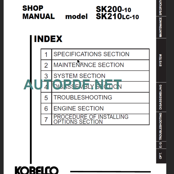 SK200_SK210LC-10 Shop Manual