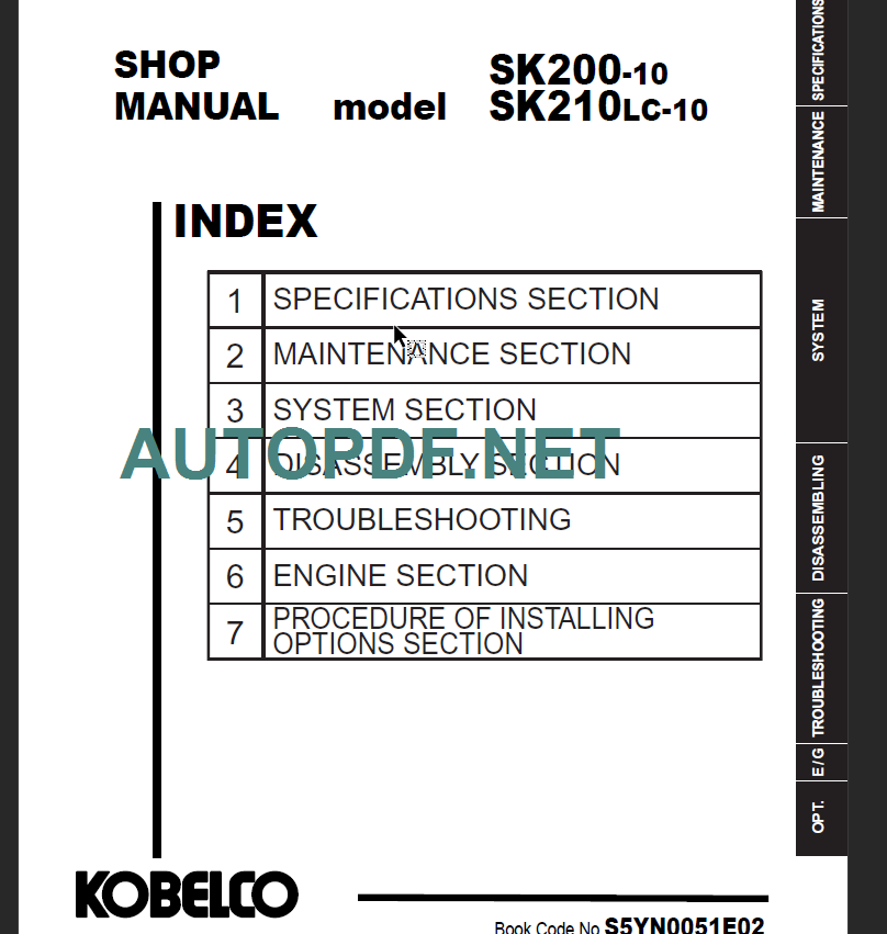 SK200_SK210LC-10 Shop Manual