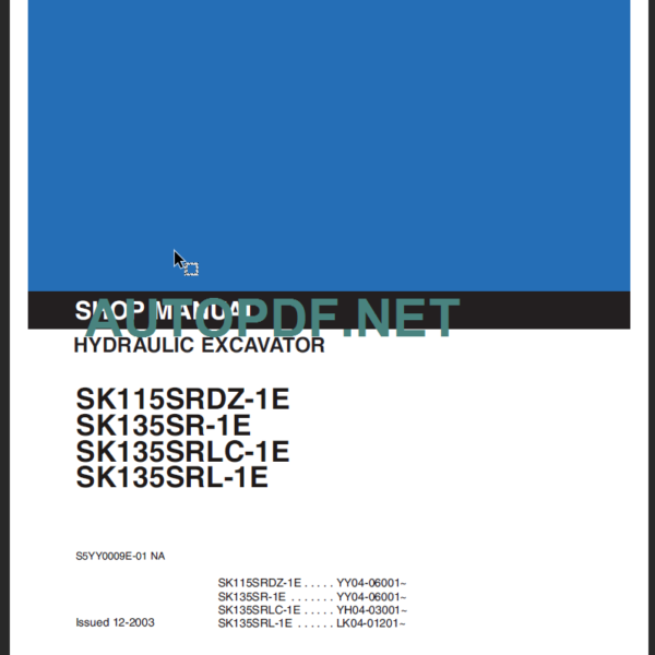 SK115SRDZ-1E SHOP MANUAL