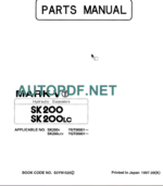 SK200-SK200LC MARK V PARTS MANUAL