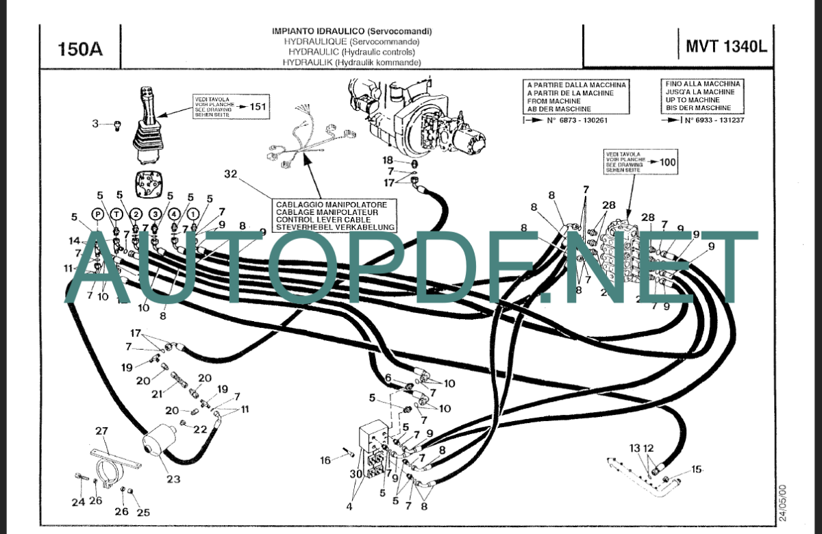 MVT 1330 L COMFORT LINE PARTS MANUAL