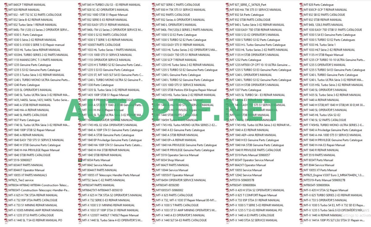 MANITOU FULL PDF MANUAL ARCHIVE