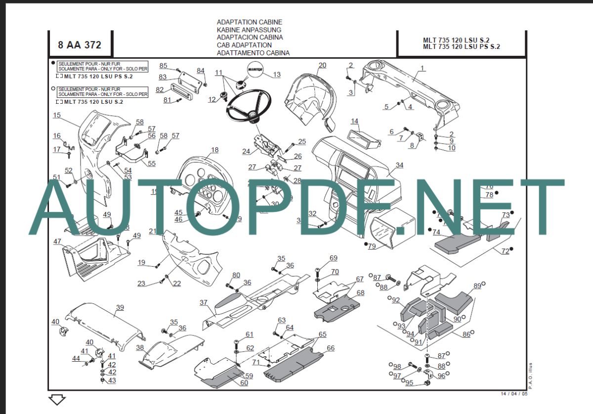 MLT 845 H TURBO LSU S3 - E3 REPAIR MANUAL