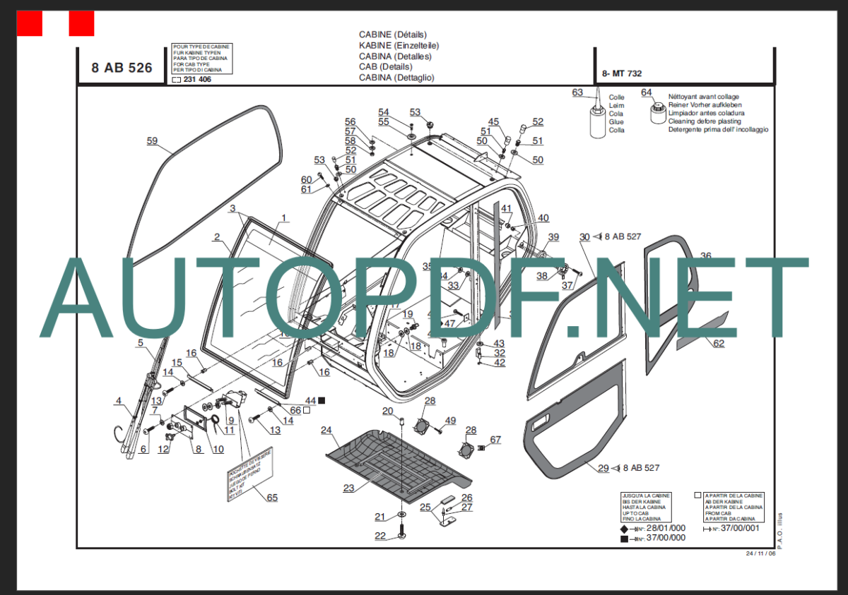 MT 732 SERIES B-E2 PARTS MANUAL