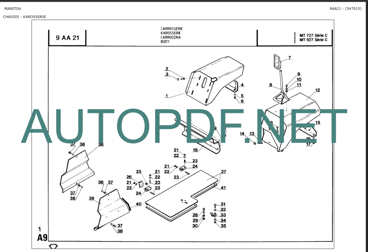 MT 727 SERIE C PARTS CATALOGUE