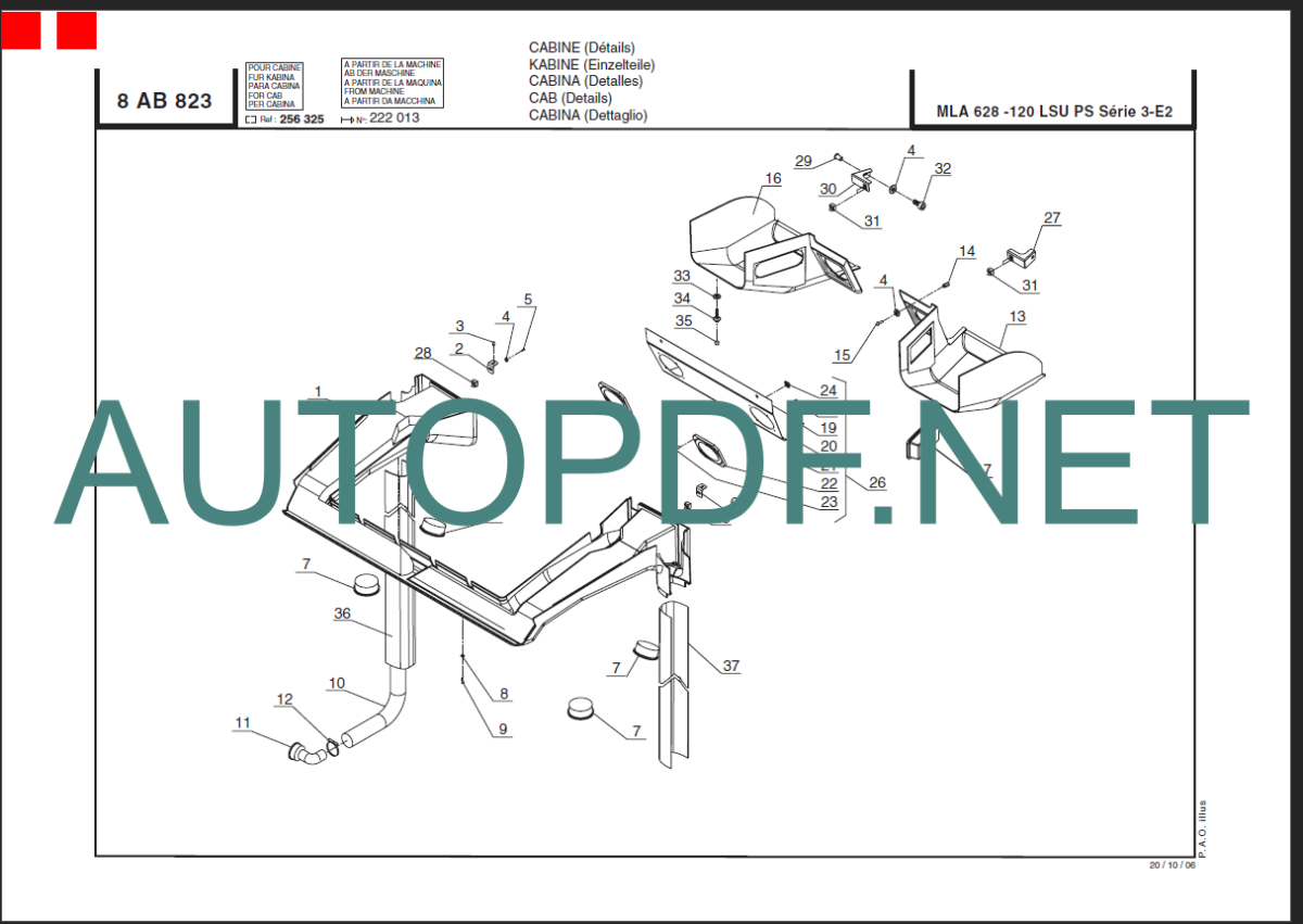 MLA 628-120 LSU POWERSHIFT SERIES 3-E2 PARTS MANUAL