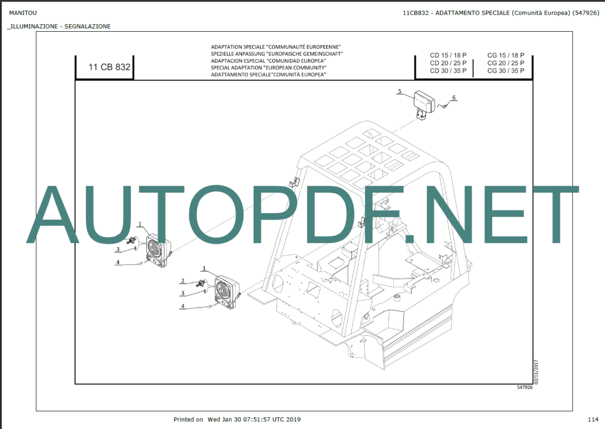 CG 25P-CD 25P PARTS CATALOGUE 2019