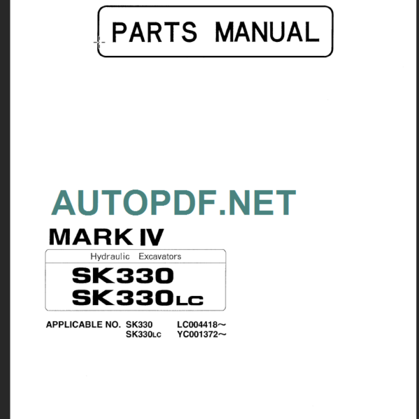 SK330-SK330LC PARTS MANUAL