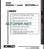 SK270SRLC-5 (NA 2018 YU08) Shop Manual