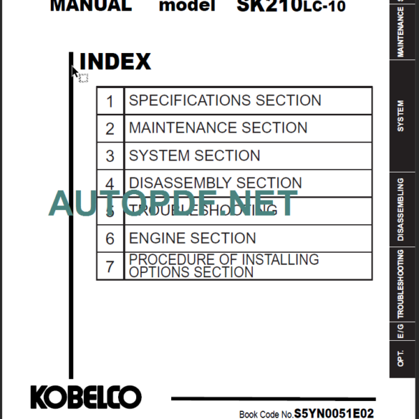 SK200-10 SHOP MANUAL