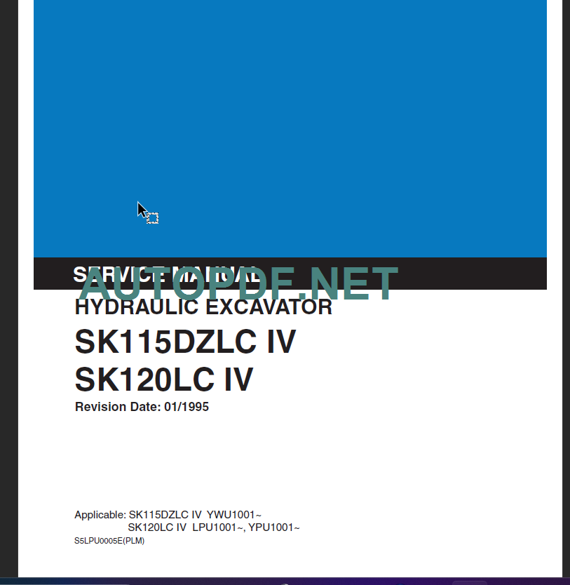 SK120LC IV SERVICE MANUAL