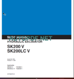 SK200 V-SK200LC V SHOP MANUAL