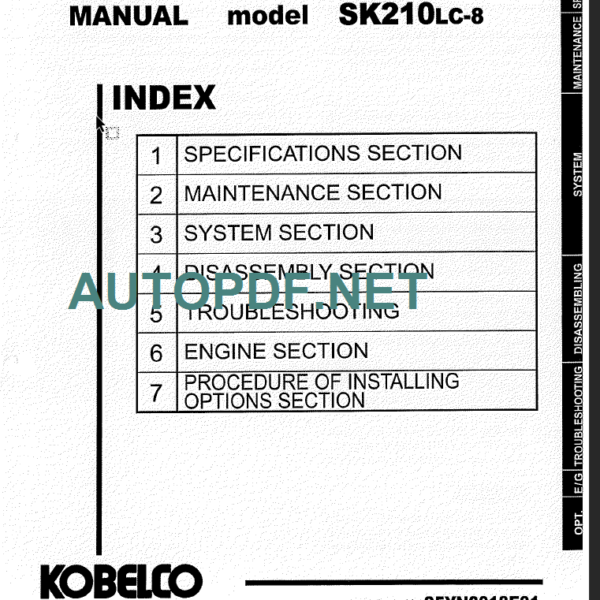 SK210LC-8 SHOP MANUAL 2006