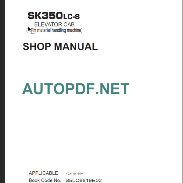 SK350LC-8 ELEVATOR CAB SHOP MANUAL