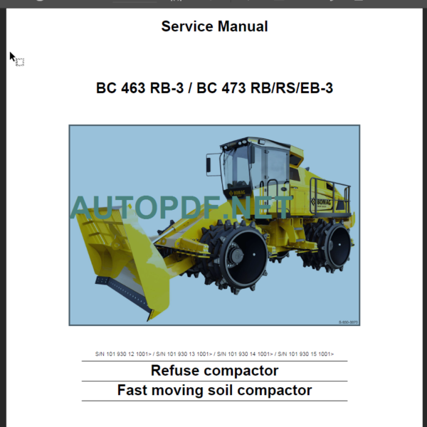 BC 463 RB-3 Service Manual