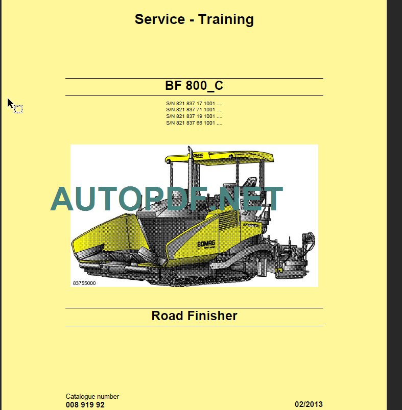 BF 800_C Service Training