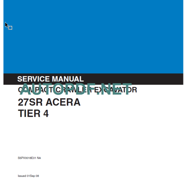 27SR ACERA TIER 4 SERVICE MANUAL