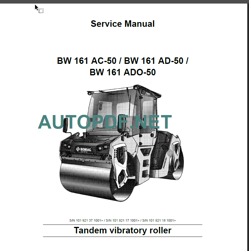 BW 161 AD-50 Service Manual