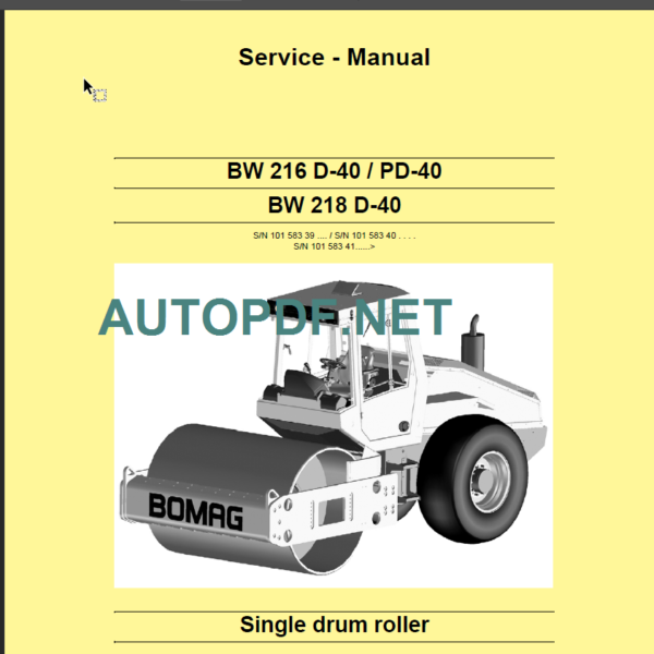 BW 216 D-PD-40 Service Manual