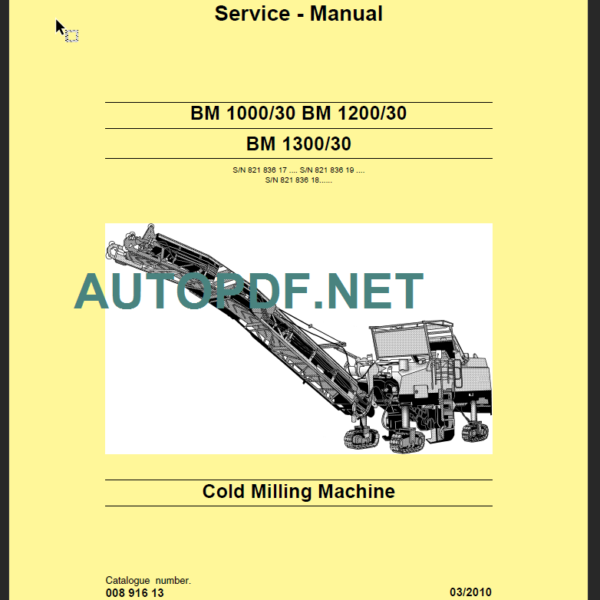 BM 1300-30 Service Manual