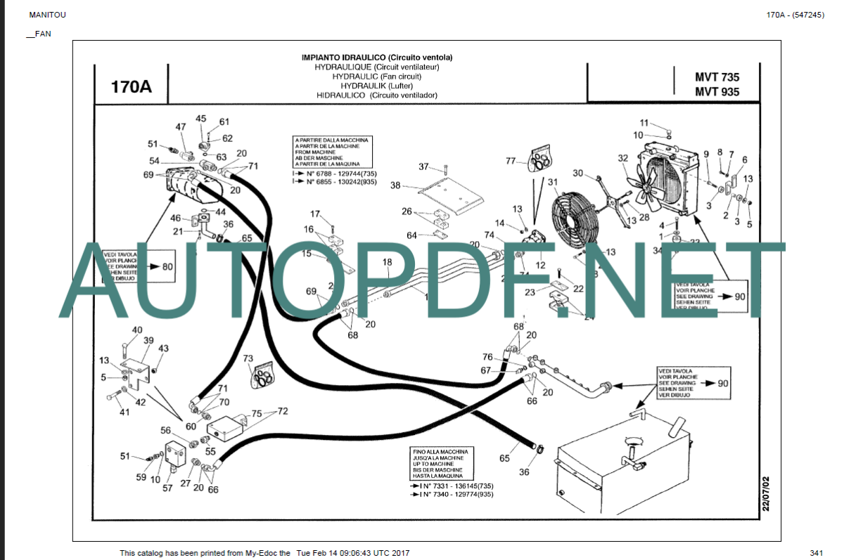 MVT 935 PARTS CATALOGUE