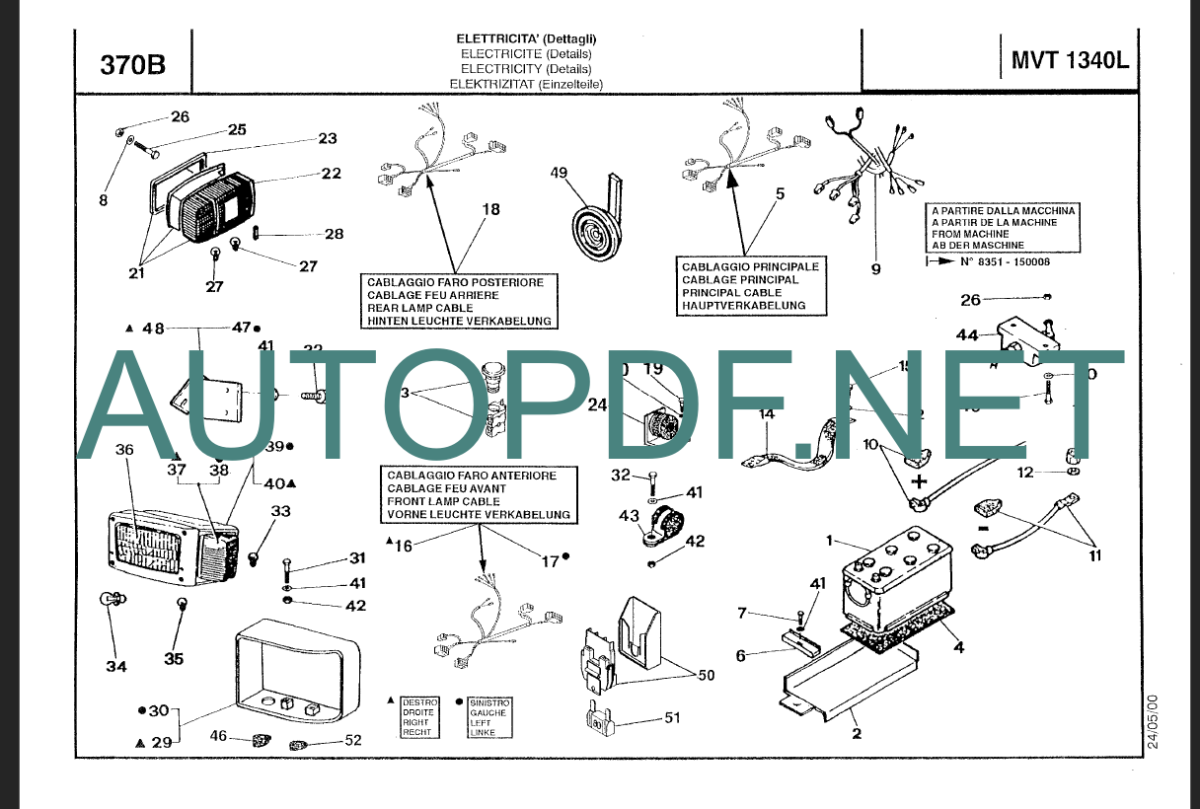 MVT 1330 L COMFORT LINE PARTS MANUAL