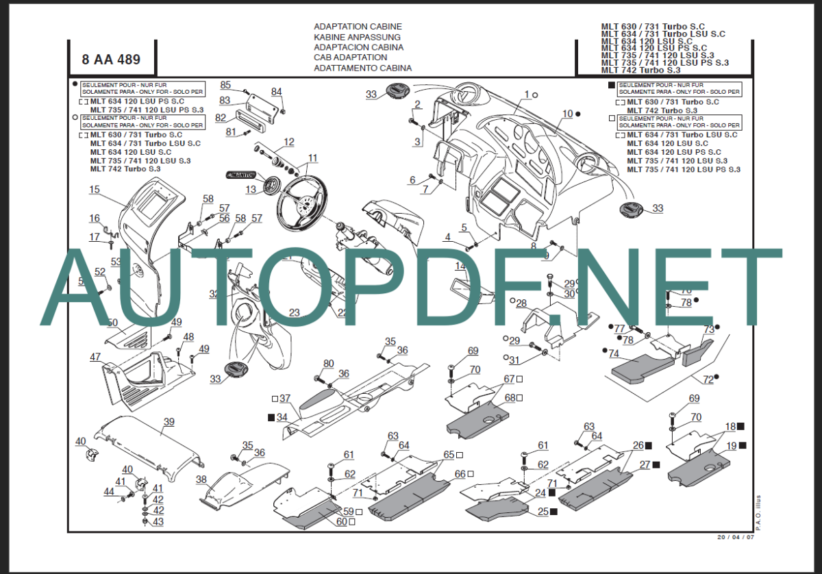 MLT 735 PS S 3 - E2 PARTS CATALOGUE