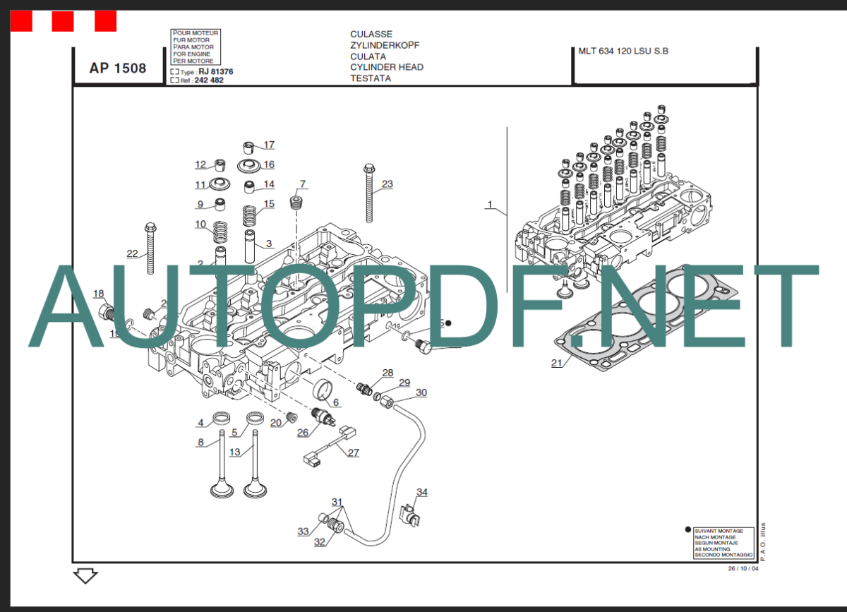 MLT 731 Turbo LSU PARTS MANUAL