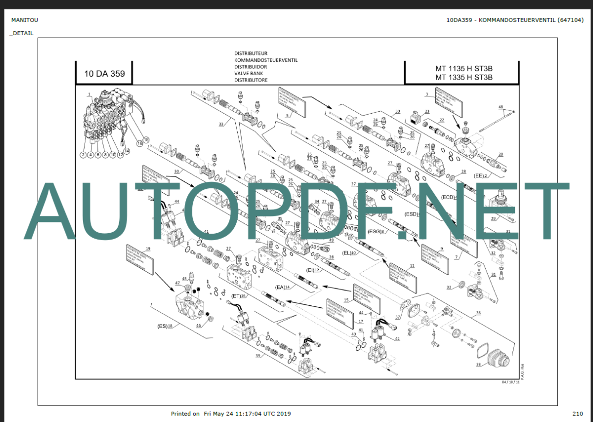 MT 835 ST3B PARTS CATALOGUE