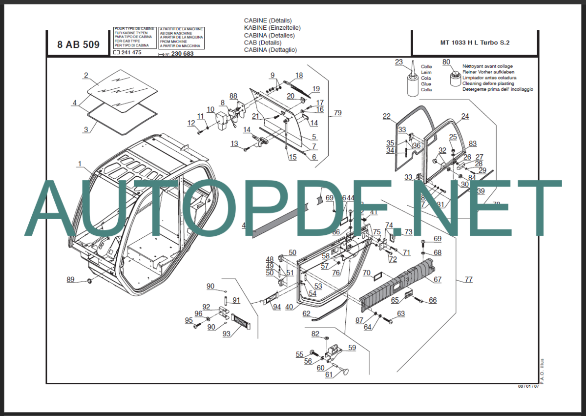 MT 1033 HL Turbo Series 2-E2 PARTS MANUAL