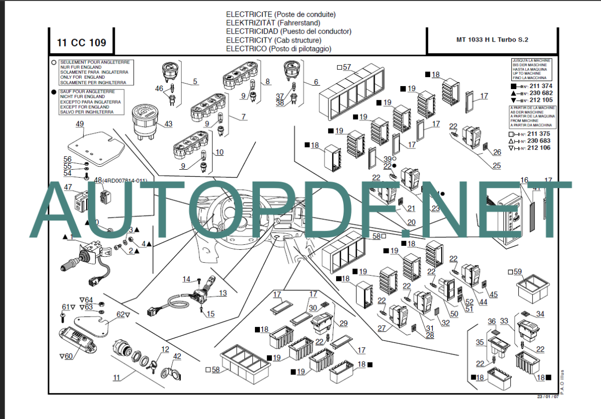 MT 1033 HL Turbo Series 2-E2 PARTS MANUAL