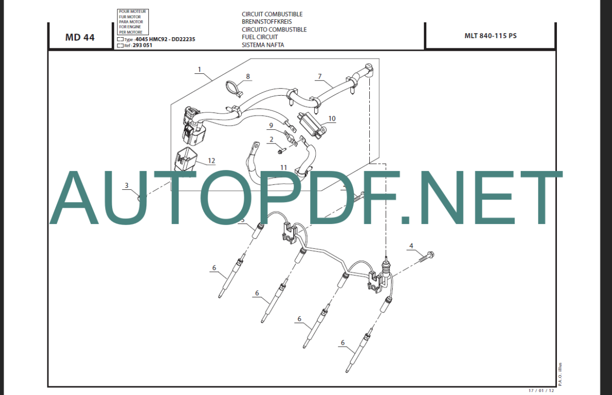 MLT 1040 PARTS CATALOGUE