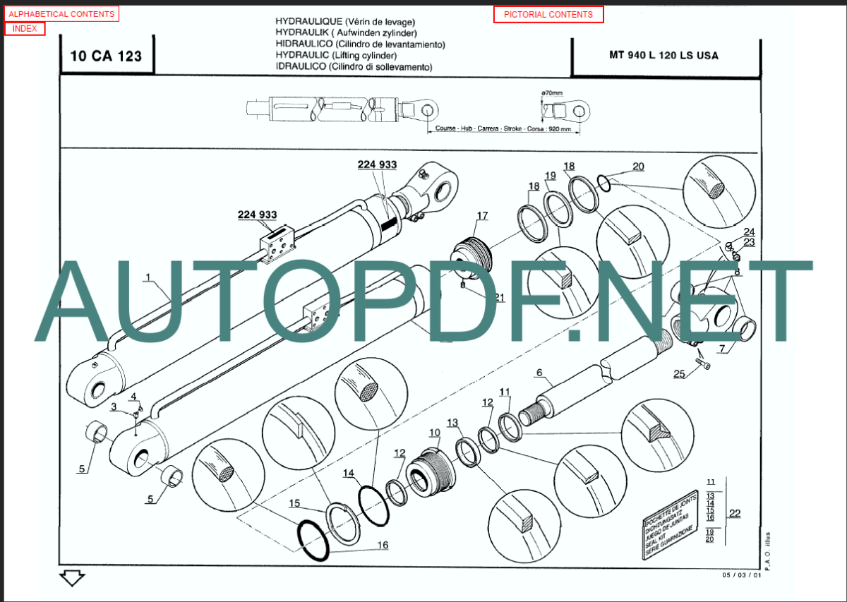 MT 940L-TW(120)LS SERIES 2 PARTS MANUAL