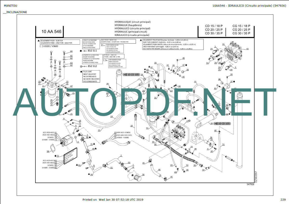 CG 25P-CD 25P PARTS CATALOGUE 2019