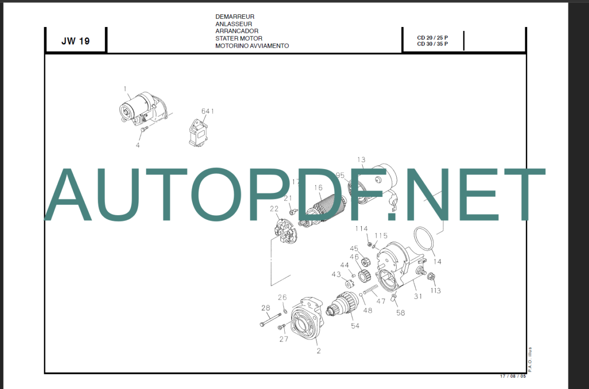 CD 35P-CG 35P PARTS CATALOGUE